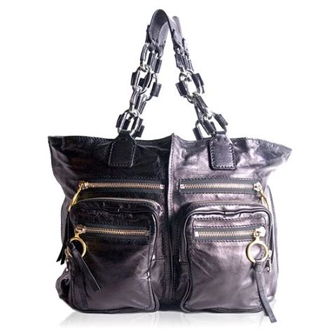 chloe betty chain leather tote.